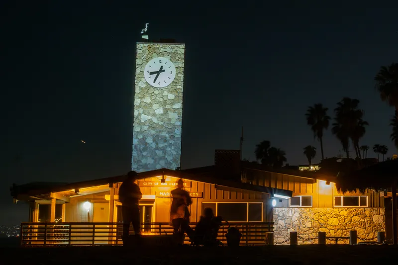 Clock tower at the beach