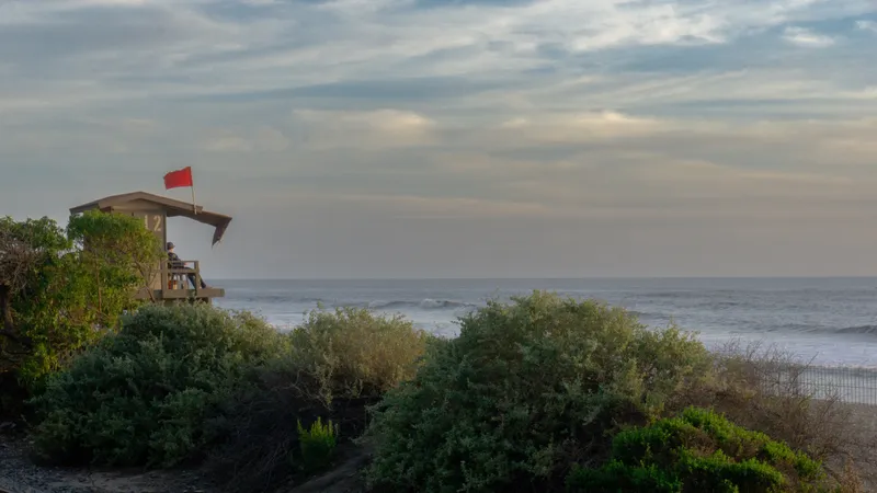 Lifeguard tower at the beach